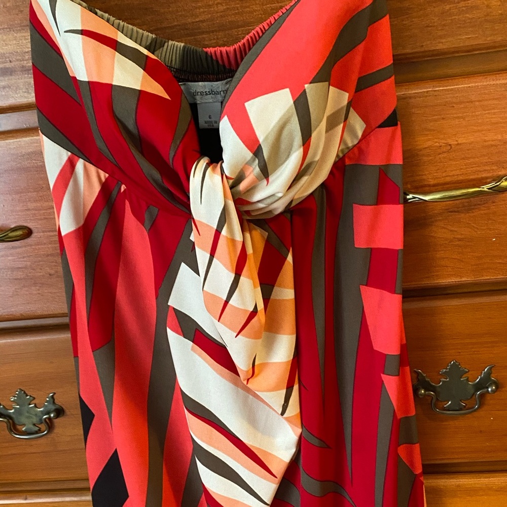 Strapless bright summer dress